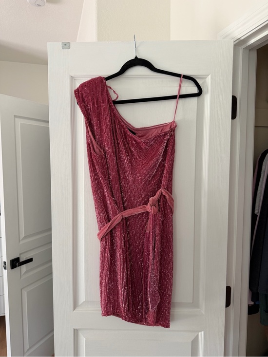 Retrofete Dresses & Skirts - Retrofete One Shoulder Sequin Mini Dress